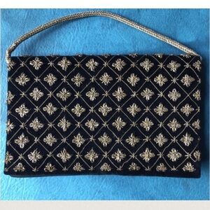 Elegant Black and Gold Clutch